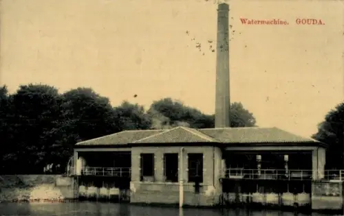 Ak Gouda Südholland Niederlande, Wassermaschine
