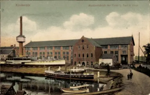 Ak Kinderdijk Molenwaard Südholland Niederlande, Maschinenfabrik Firma L. Smit & Sohn