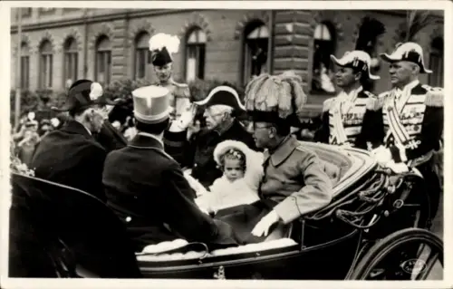 Ak Stockholm Schweden, Minne av Konunges 80 arsdag, König Gustav V. von Schweden