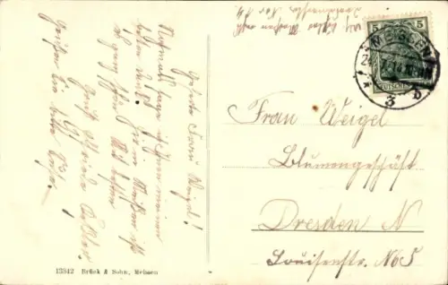 Ak Meißen in Sachsen, schöne Detailansicht