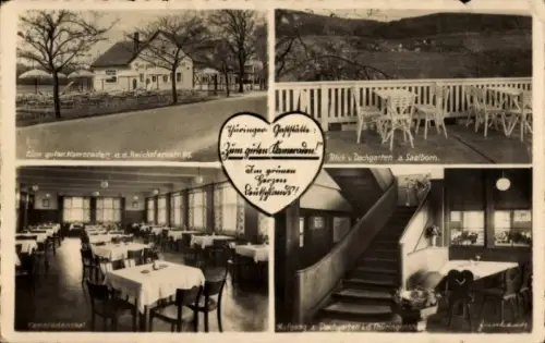 Ak Blankenhain in Thüringen, Gaststätte Zum guten Kameraden, Panorama, Saalborn