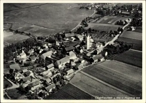 Ak Oberhausen an der Vils Reisbach, Fliegeraufnahme