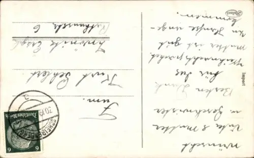 Präge Ak Neujahr, Glocken, Uhr, Kleeblätter, Blumen