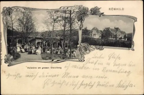 Ak Römhild in der Region Grabfeld Thüringen, Heilstätte am grossen Gleichberg