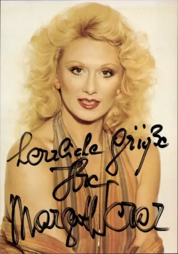 Ak Chansonsängerin und Balletttänzerin Margot Werner, Portrait, Autogramm