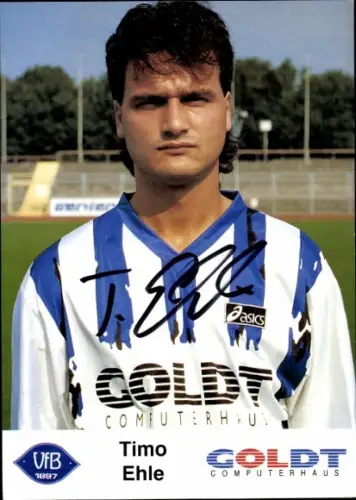 Autogrammkarte Fußballer Timo Ehle, VfB Oldenburg, Autogramm
