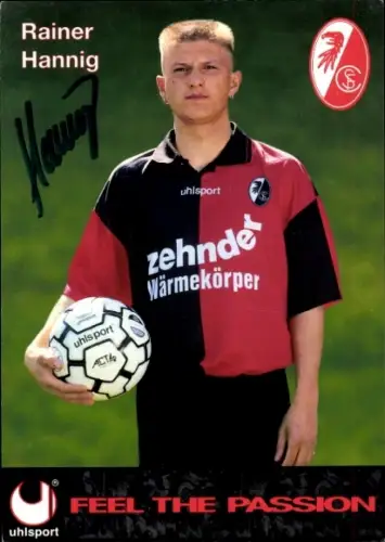 Autogrammkarte Fußballer Rainer Hannig, SC Freiburg, Autogramm