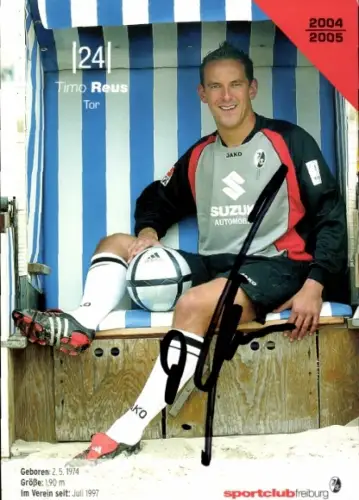 Autogrammkarte Fußballer Timo Reus, SC Freiburg, Autogramm