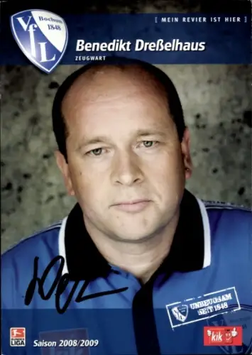 Autogrammkarte Zeugwart Benedikt Dreßelhaus, VfL Bochum, Autogramm