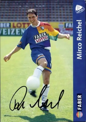 Autogrammkarte Fußballer Mirco Reichel, VfL Bochum, Autogramm