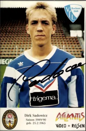 Autogrammkarte Fußballer Dirk Sadowicz, VfL Bochum, Autogramm