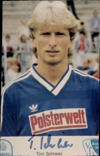 Autogrammkarte Fußballer Toni Schreier, VfL Bochum, Autogramm
