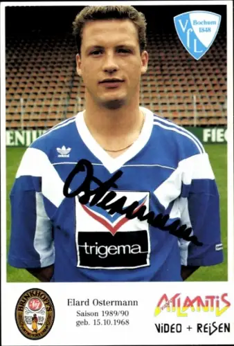 Autogrammkarte Fußballer Elard Ostermann, VfL Bochum, Autogramm