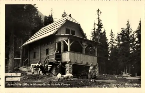 Ak Mallnitz in Kärnten, Konradhütte im Dössener Tal