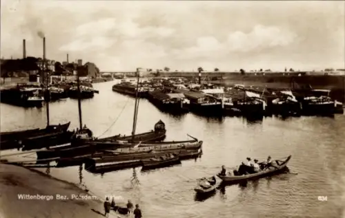 Ak Wittenberge an der Elbe Prignitz, Hafen