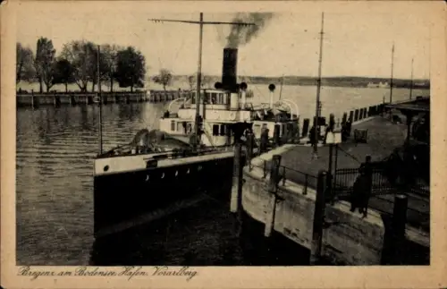 Ak Bregenz Vorarlberg Österreich, Hafen, Bodenseedampfer