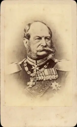 Kabinett Foto Kaiser Wilhelm I. von Preußen, Portrait in Uniform