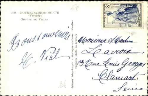 Ak Notre Dame de Monts Vendée, Groupe de Villas