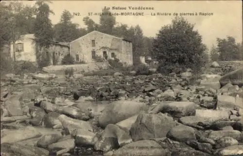 Ak Saint Hilaire des Mortagne Vendée, La Riviere de pierres a Rapion