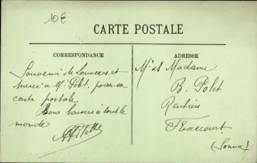 Ak Louviers Eure, Cafe de la Poste, gotische Kirche, Rue de la Poste,  Architektur