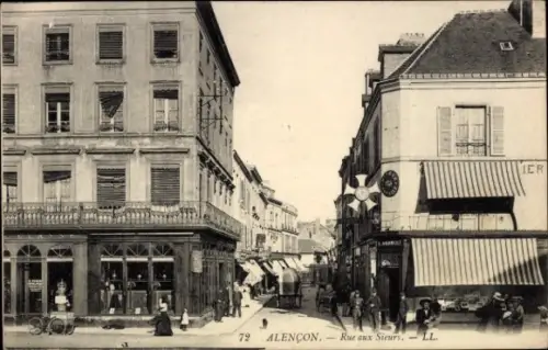 Ak Alencon Orne, Straßenansicht, Rue aux Sieurs