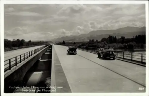 Ak Reichsautobahn München-Landesgrenze, Innbrücke bei Pfraundorf