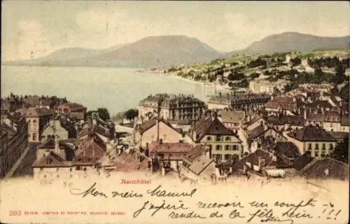 Ak Neuchâtel Kanton Neuenburg, Vue générale
