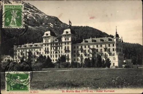 Ak Sankt Moritz Bad Kanton Graubünden, Hotel Kurhaus