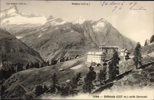 Ak Zermatt Kanton Wallis, Riffelalp, Weißhorn