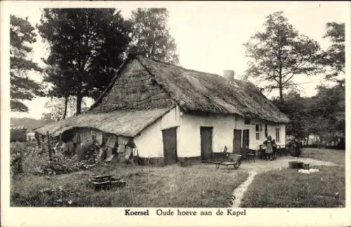 Ak Koersel Limburg Nederland, Oude hoeve aan de Kapel