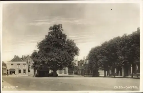 Ak Oud Gastel Noord-Brabant Nederland, Markt