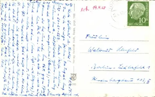 Ak Dorsten in Westfalen, Brücke, Fluss, Häuser