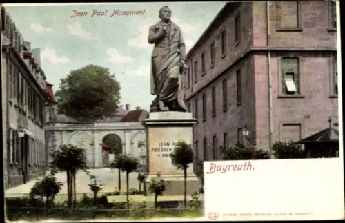 Ak Bayreuth in Oberfranken, Jean Paul Monument, Statue, Bayreuth