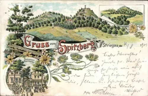 Litho Strzegom Striegau Schlesien, Spitzberg, Restaurant