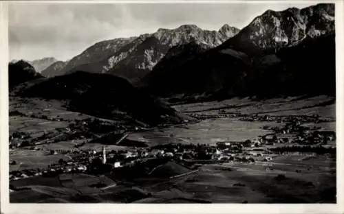 Ak Pfronten im Allgäu, Fliegeraufnahme, Falkenstein, Schlicke, Köllespitze, Rossberg