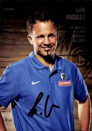 Autogrammkarte Co Trainer Lars Vossler, SC Freiburg, Autogramm