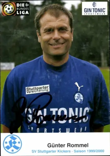 Autogrammkarte Co Trainer Günter Rommel, Stuttgarter Kickers, Autogramm