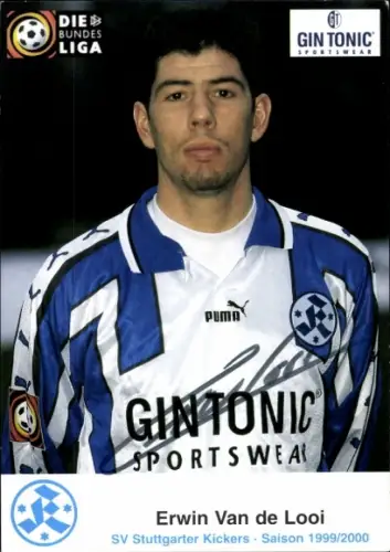 Autogrammkarte Fußballer Erwin Van de Looi, SV Stuttgarter Kickers, Autogramm