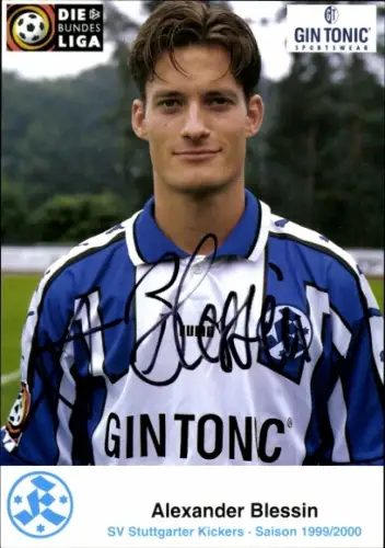 Autogrammkarte Fußballer Alexander Blessin, Stuttgarter Kickers, Autogramm