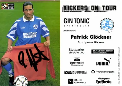Autogrammkarte Fußballer Patrick Glöckner, Stuttgarter Kickers, Autogramm