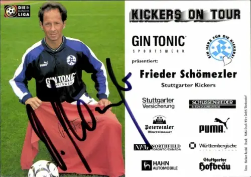 Autogrammkarte Co Trainer Frieder Schömezler, Stuttgarter Kickers, Autogramm