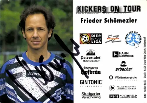 Autogrammkarte Co Trainer Frieder Schömezler, Stuttgarter Kickers, Autogramm