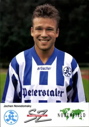 Autogrammkarte Fußballer Jochen Novodomsky, Stuttgarter Kickers, Autogramm