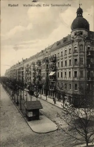 Ak Berlin Neukölln Rixdorf, Warthestraße, Ecke Hermannstraße