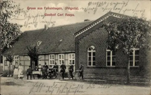 Ak Falkenhagen Pritzwalk in der Prignitz, Gasthof Carl Reeps