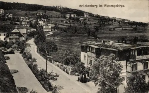 Ak Bierutowice Karpacz Górny Brückenberg Karpacz Krummhübel Riesengebirge Schlesien, Landschaf...