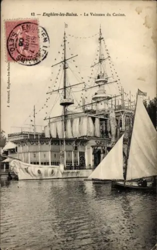 Ak Enghien les Bains Val d'Oise, Casinoschiff