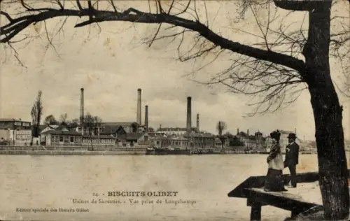 Ak Suresnes Hauts de Seine, Blick zur Fabrik