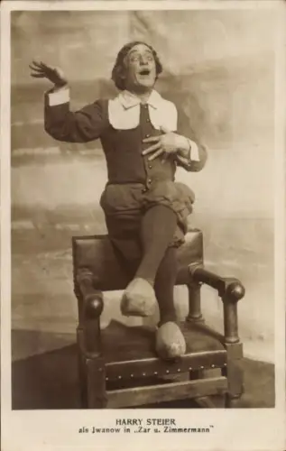 Foto Ak Opernsänger Harry Steier als Iwanow in Zar und Zimmermann