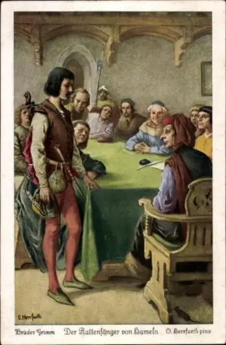 Künstler Ak Herrfurth, O., Der Rattenfänger von Hameln